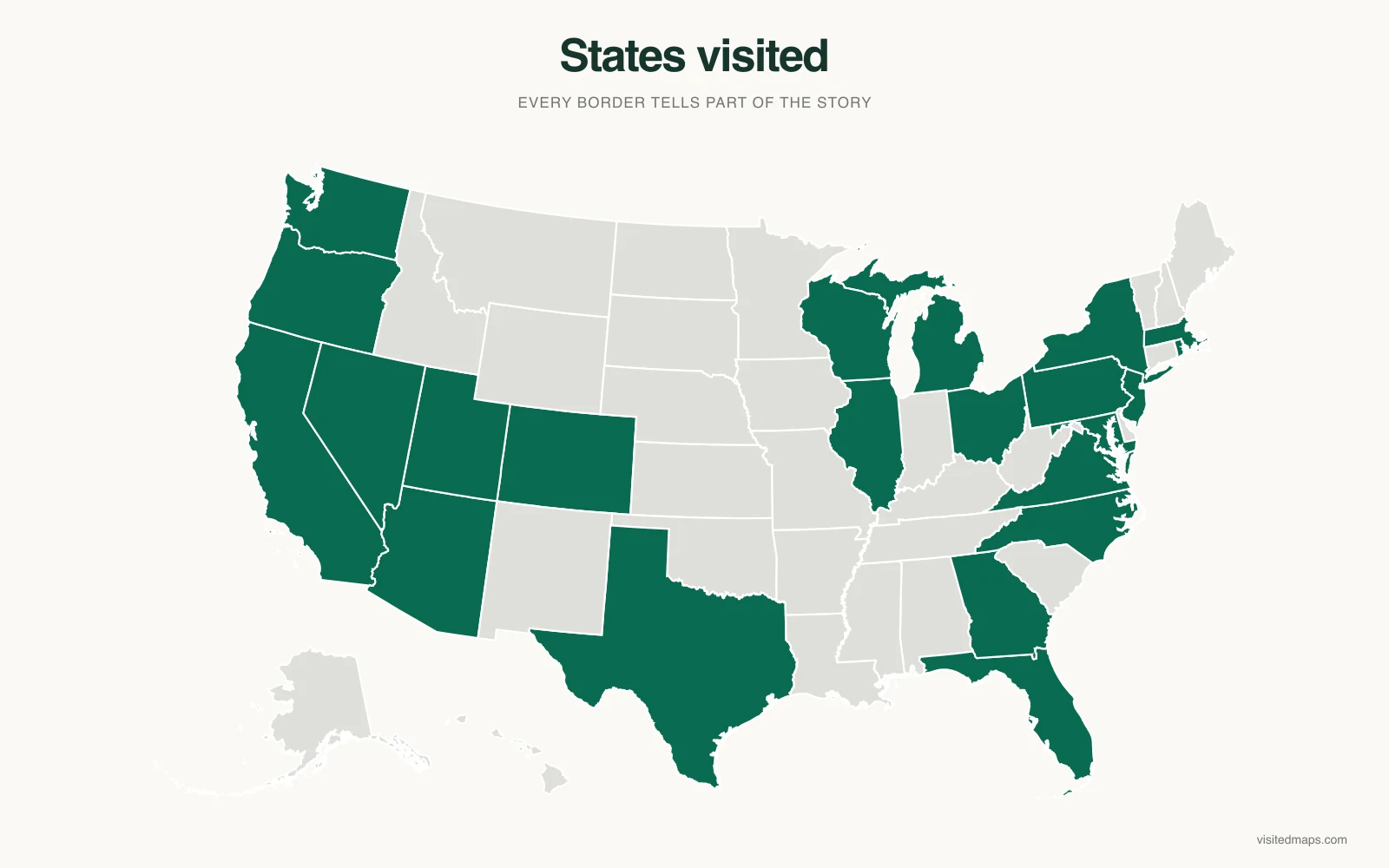 Area fill map using real US state geometry